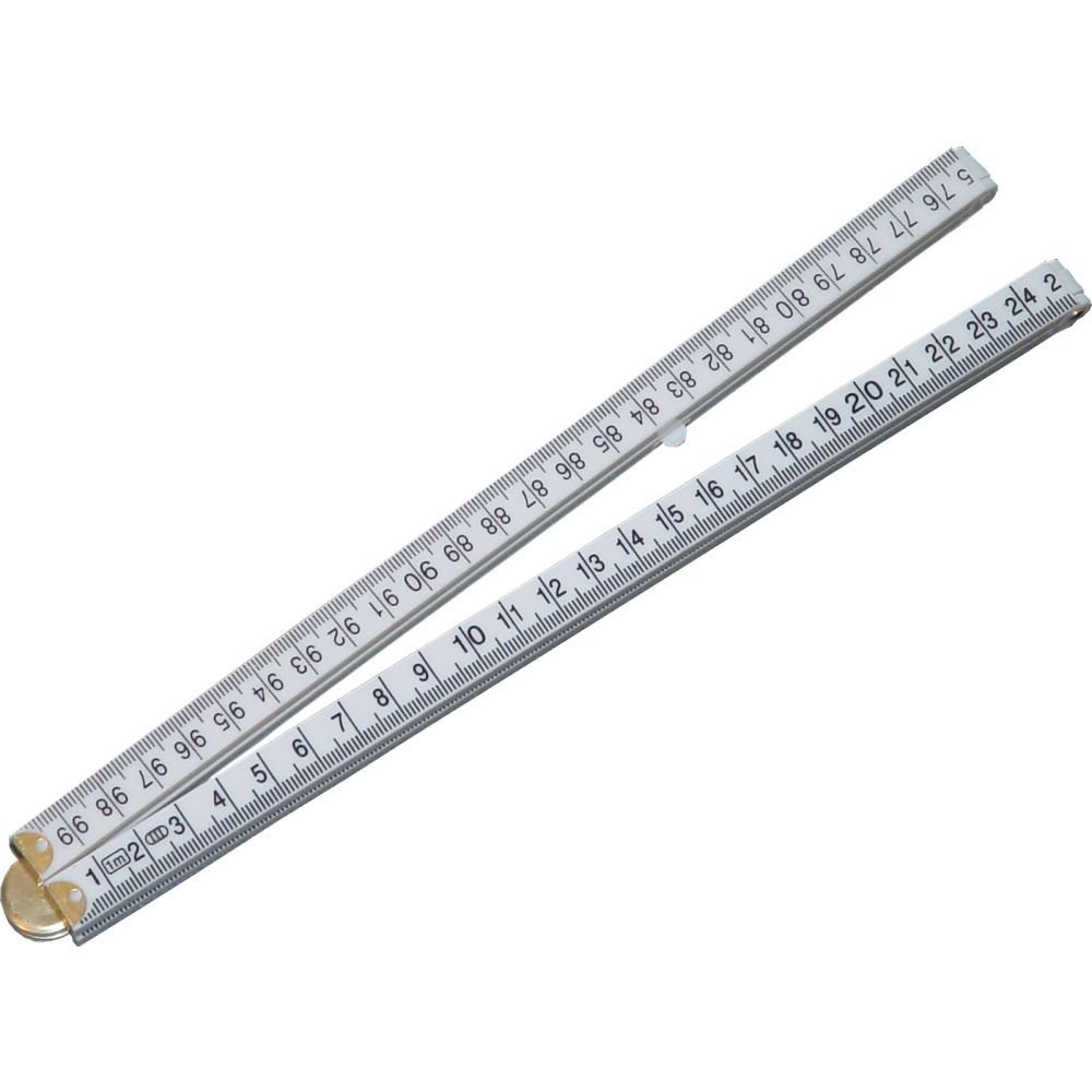 Schuil Kunststof Duimstok Wit 1 Meter Schuil Kunststof Duimstok Wit 1 Meter