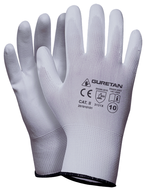 Guretan A PU Schildershandschoen Wit - Maat 10 (XL) Guretan A PU Schildershandschoen Wit - Maat 10 (XL)
