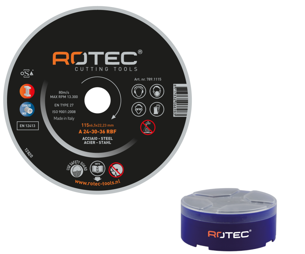 Afbraamschijf voor Staal Ø125 × 6,5 × 22,2 mm Afbraamschijf voor Staal Ø125 × 6,5 × 22,2 mm