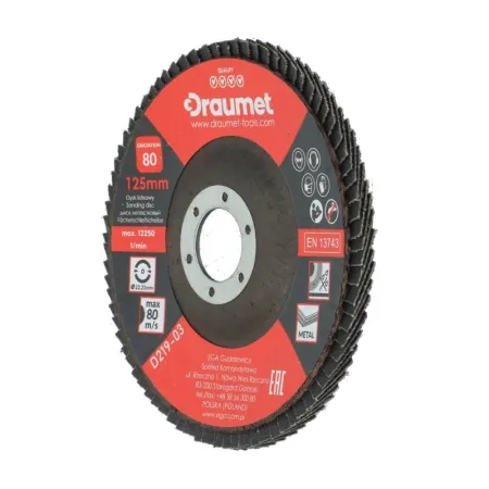 Draumet Lamellenschijf 125 mm - Korrel 80 - 80 Lamellen D219-03 Draumet Lamellenschijf 125 mm - Korrel 80 - 80 Lamellen D219-03